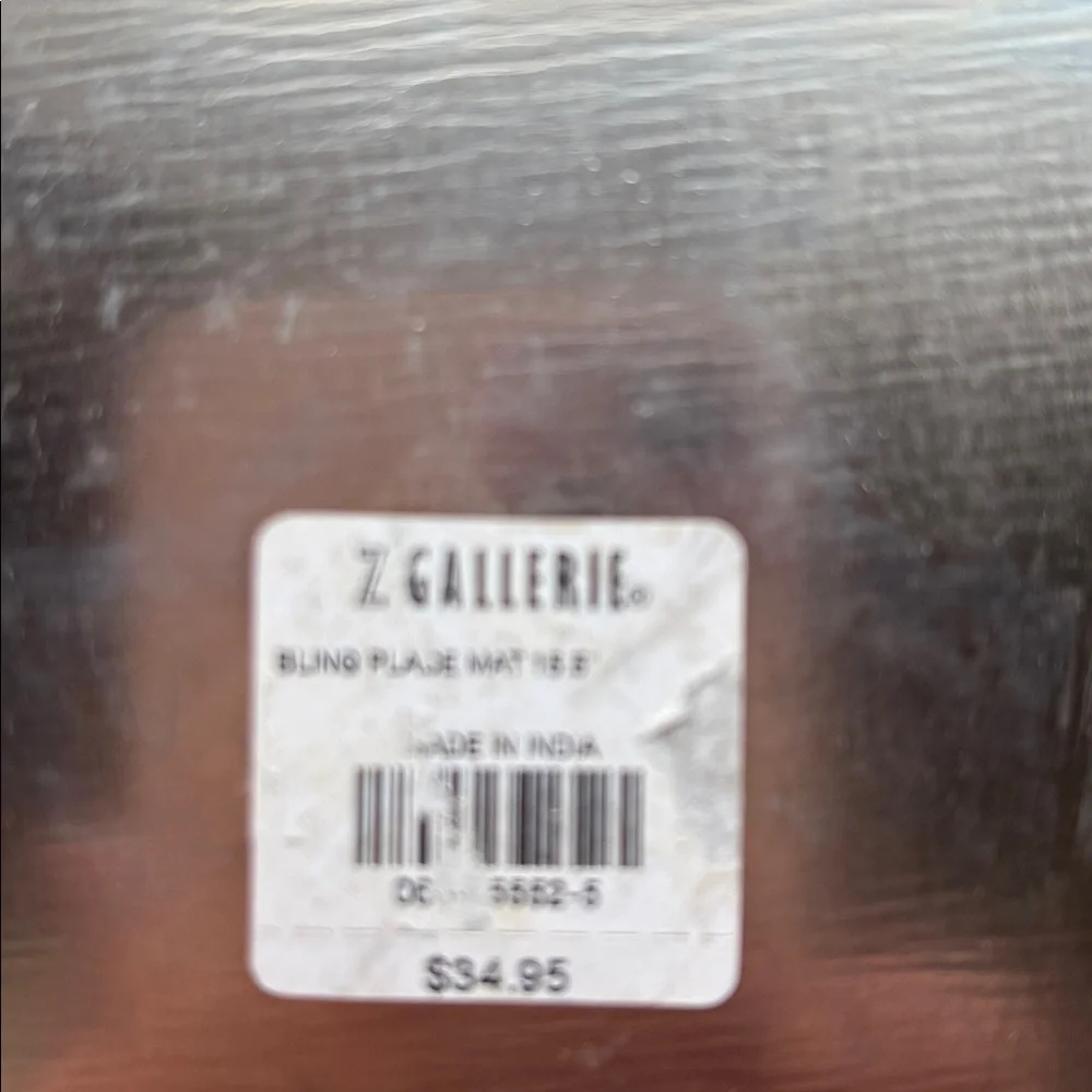 Z Gallerie Silver Mirror tray with Crystal Border